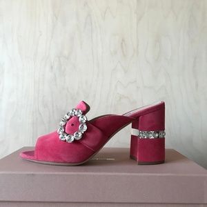 MIU MIU NEW with box - Suede Sandals in Pink 39EU